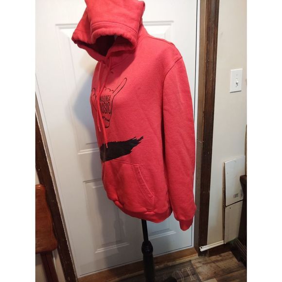 Kowabunga Music Red Vintage Hoodie Men's Size Small - Picture 3 of 5
